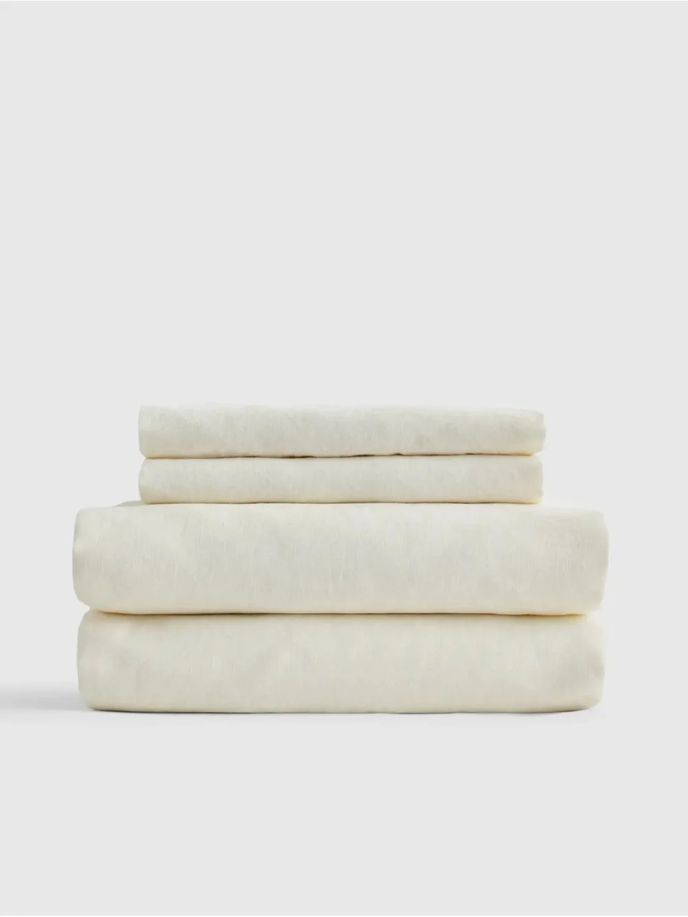 Quince 100% Organic Cotton Sheet Set KING size IVORY - NEW